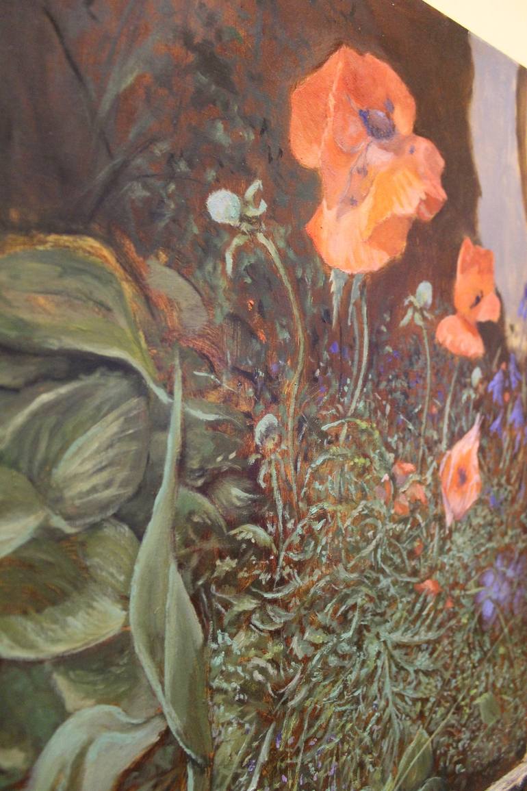 Original Fine Art Floral Painting by Drazen Romic