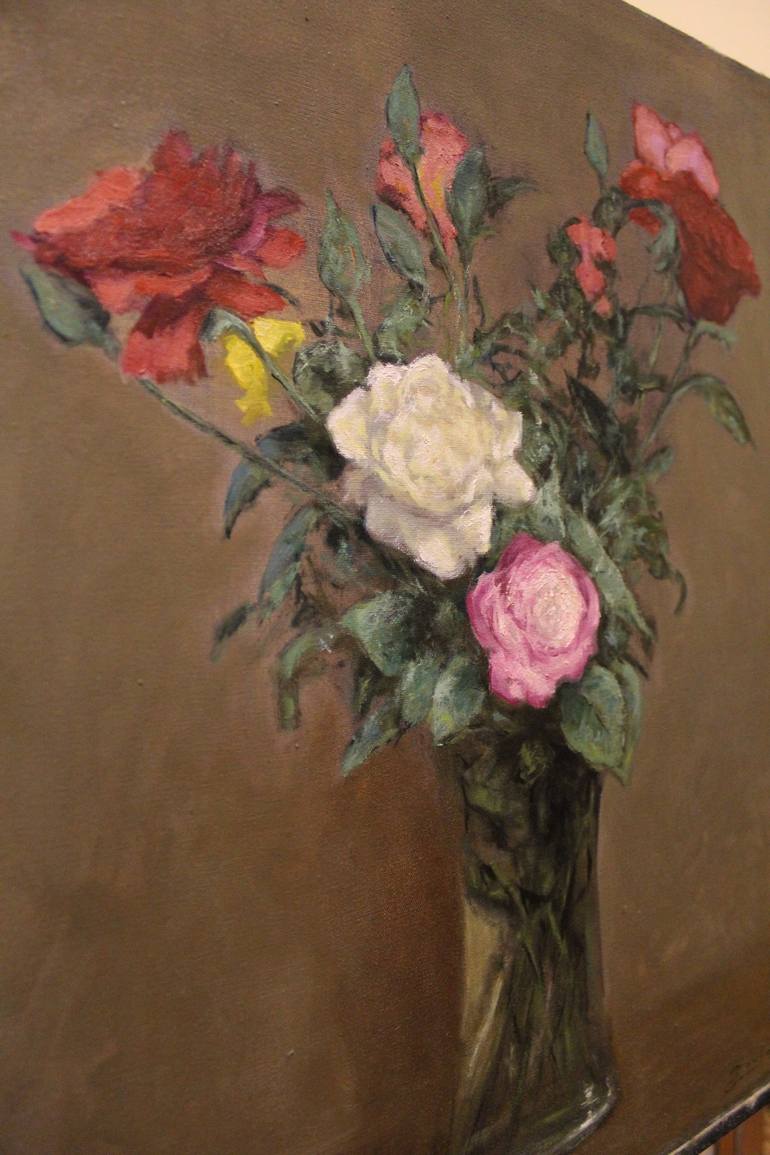 Original Fine Art Floral Painting by Drazen Romic