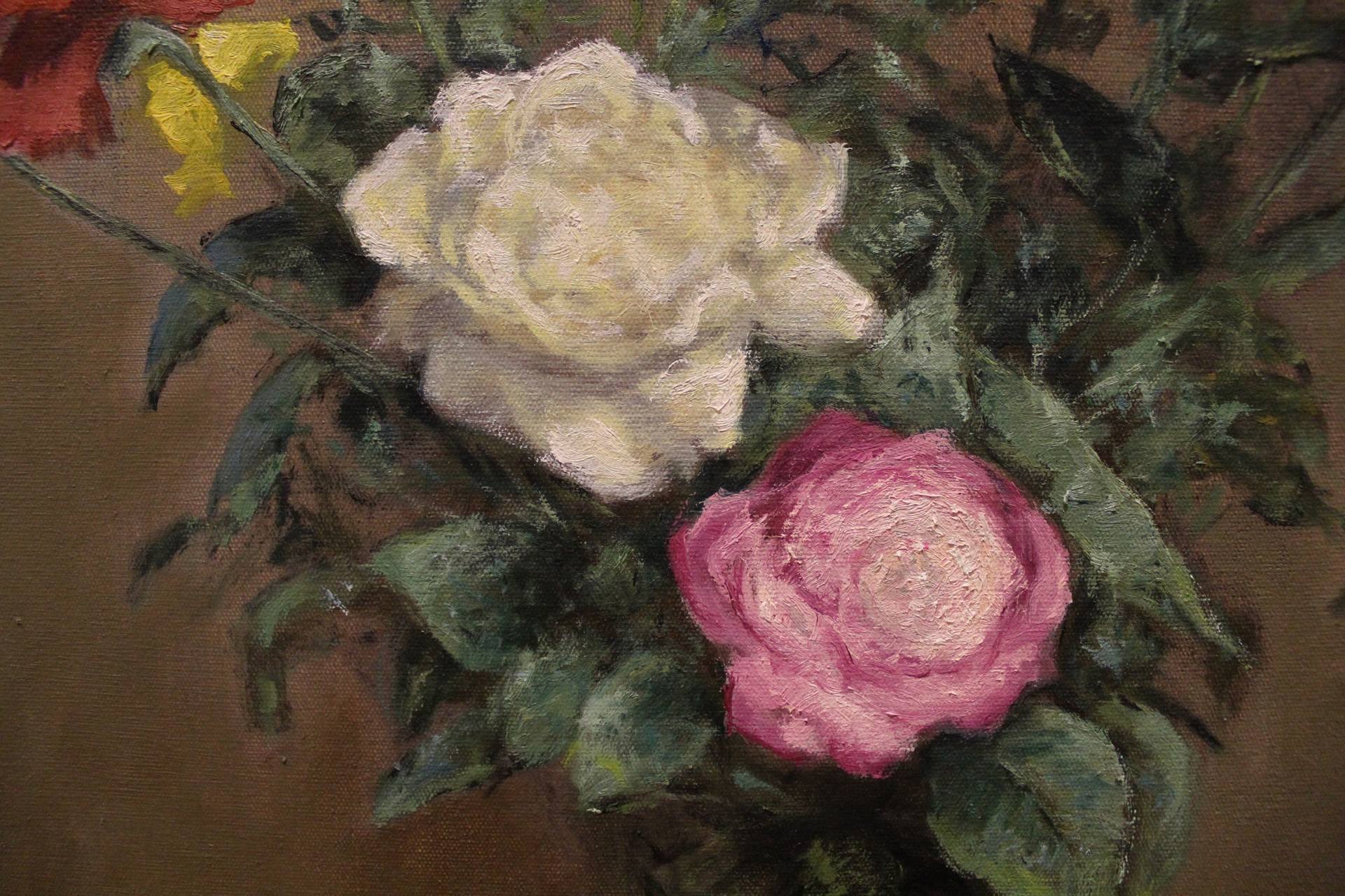 Roses in a vase Painting by Drazen Romic | Saatchi Art