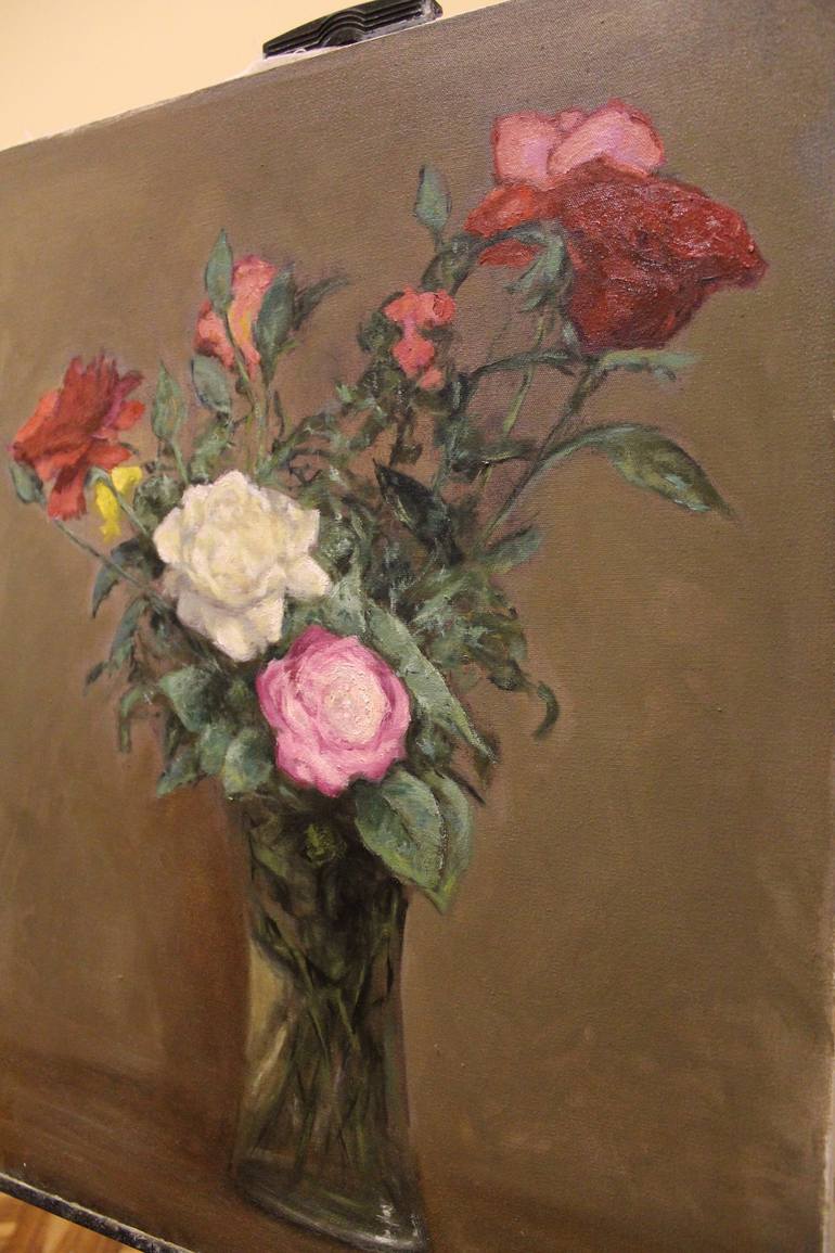 Original Floral Painting by Drazen Romic