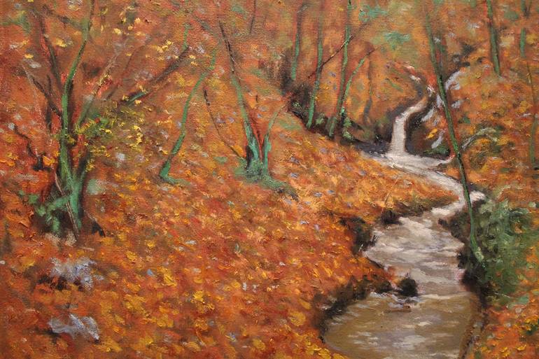 Original Impressionism Landscape Painting by Drazen Romic