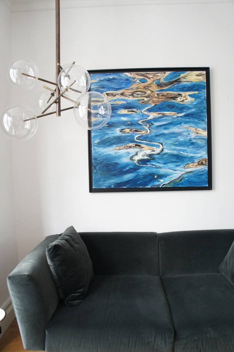 Original Abstract Water Painting by andi theokle