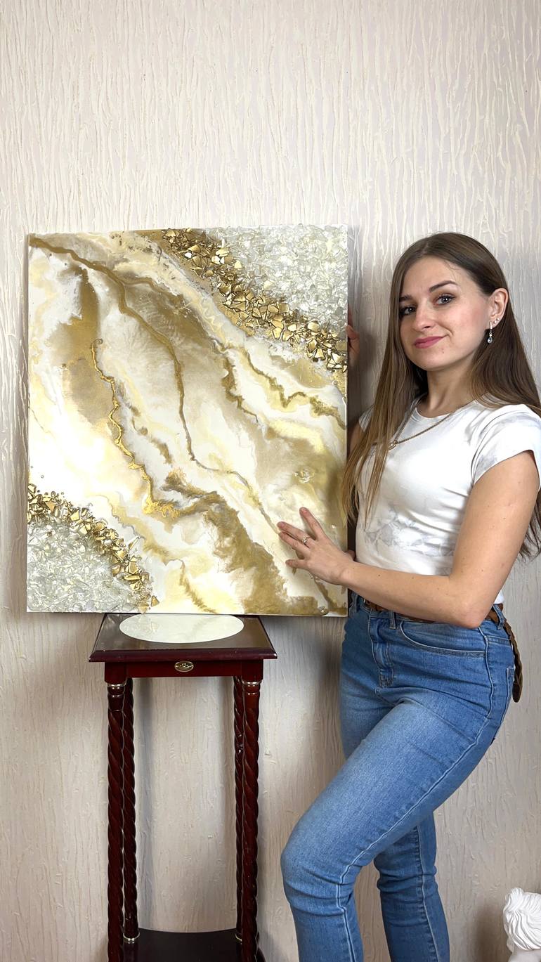 Original Abstract Expressionism Abstract Painting by Alexandra Yaremenko
