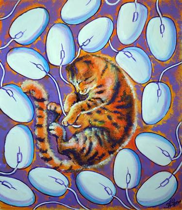 Print of Cats Drawings by Alexandra Yaremenko