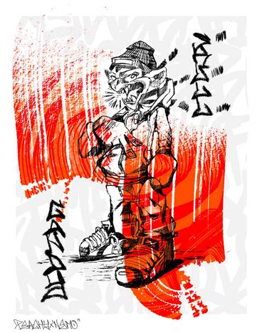 Print of Illustration Graffiti Mixed Media by Peachy Nemo