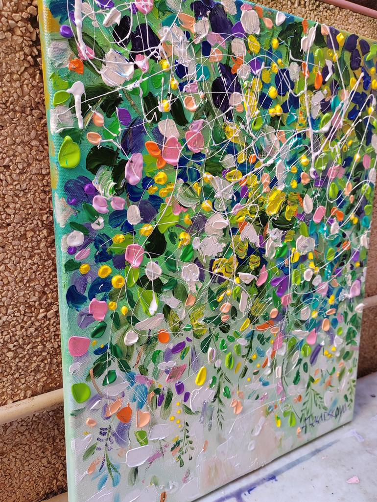 Original Floral Painting by Aliaksandra Tsesarskaya