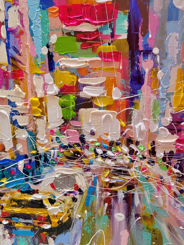 Original Contemporary Cities Painting by Aliaksandra Tsesarskaya