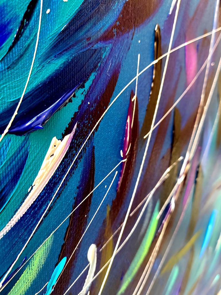 Original Abstract Animal Painting by Aliaksandra Tsesarskaya