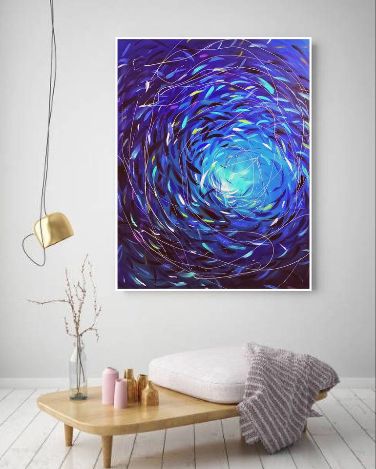 Original Abstract Animal Painting by Aliaksandra Tsesarskaya
