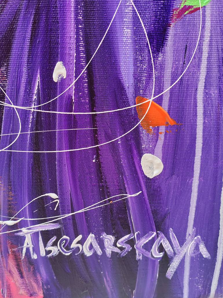 Original Contemporary People Painting by Aliaksandra Tsesarskaya