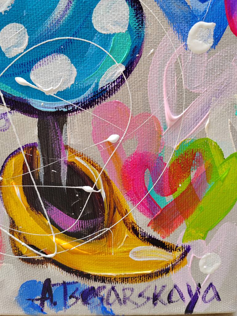 Original Contemporary Love Painting by Aliaksandra Tsesarskaya