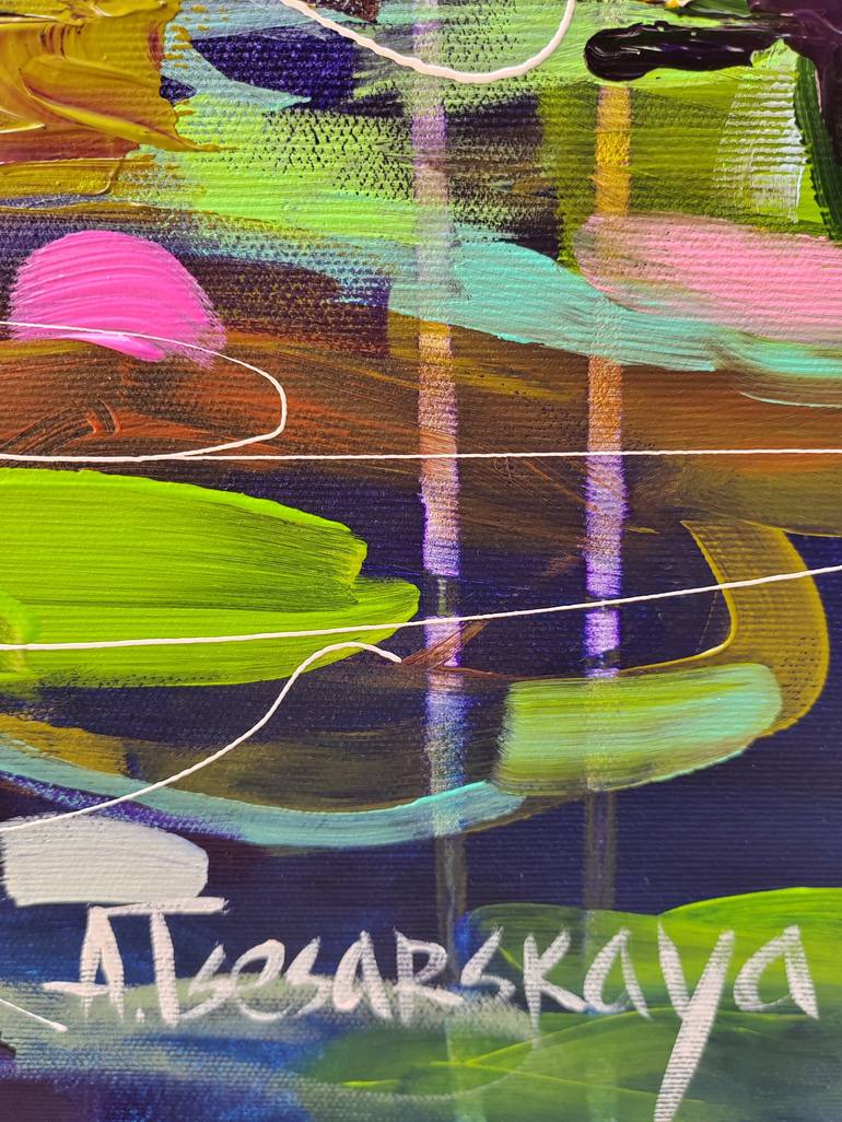 Original Abstract Expressionism Landscape Painting by Aliaksandra Tsesarskaya