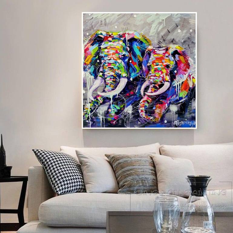 Original Contemporary Animal Painting by Aliaksandra Tsesarskaya