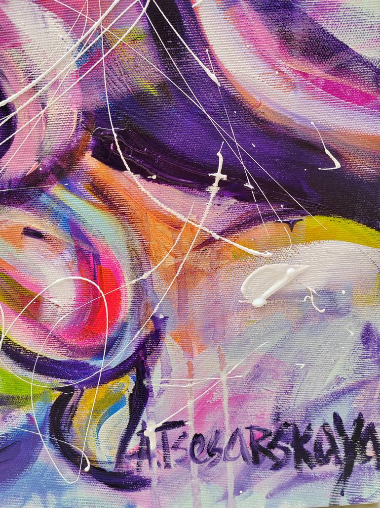 Original Contemporary Religion Painting by Aliaksandra Tsesarskaya