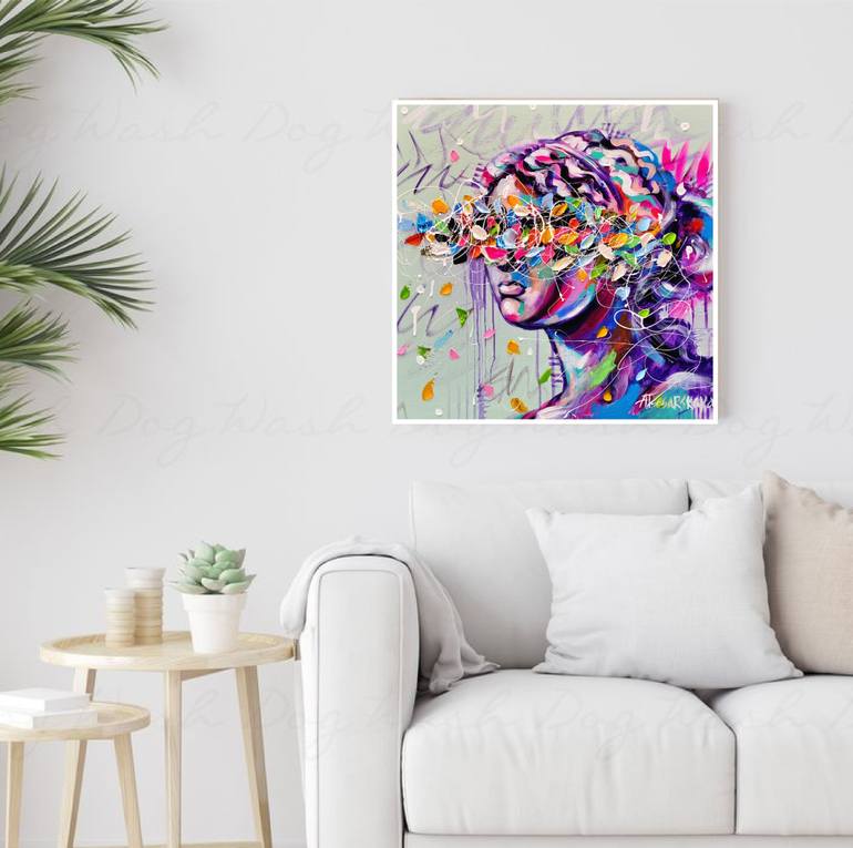 Original Contemporary Religion Painting by Aliaksandra Tsesarskaya