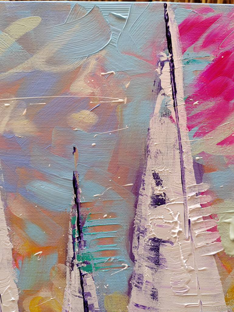 Original Contemporary Boat Painting by Aliaksandra Tsesarskaya