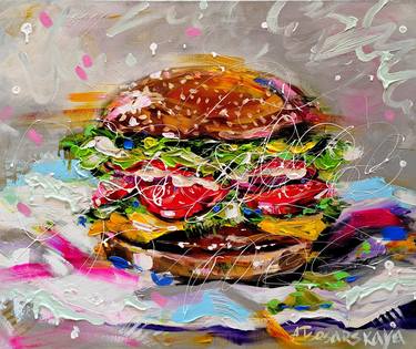 Hamburger - colorful fast food thumb