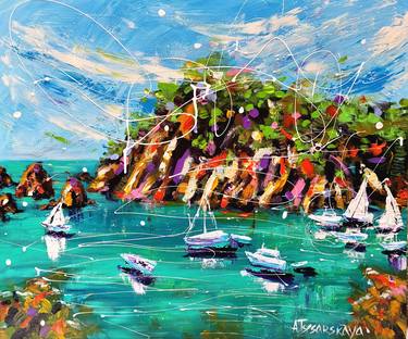 Original Beach Paintings by Aliaksandra Tsesarskaya