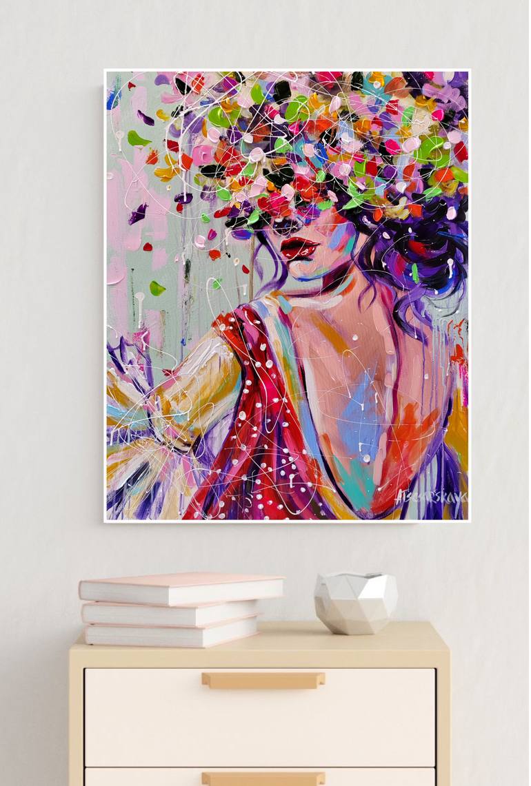Original Contemporary Women Painting by Aliaksandra Tsesarskaya