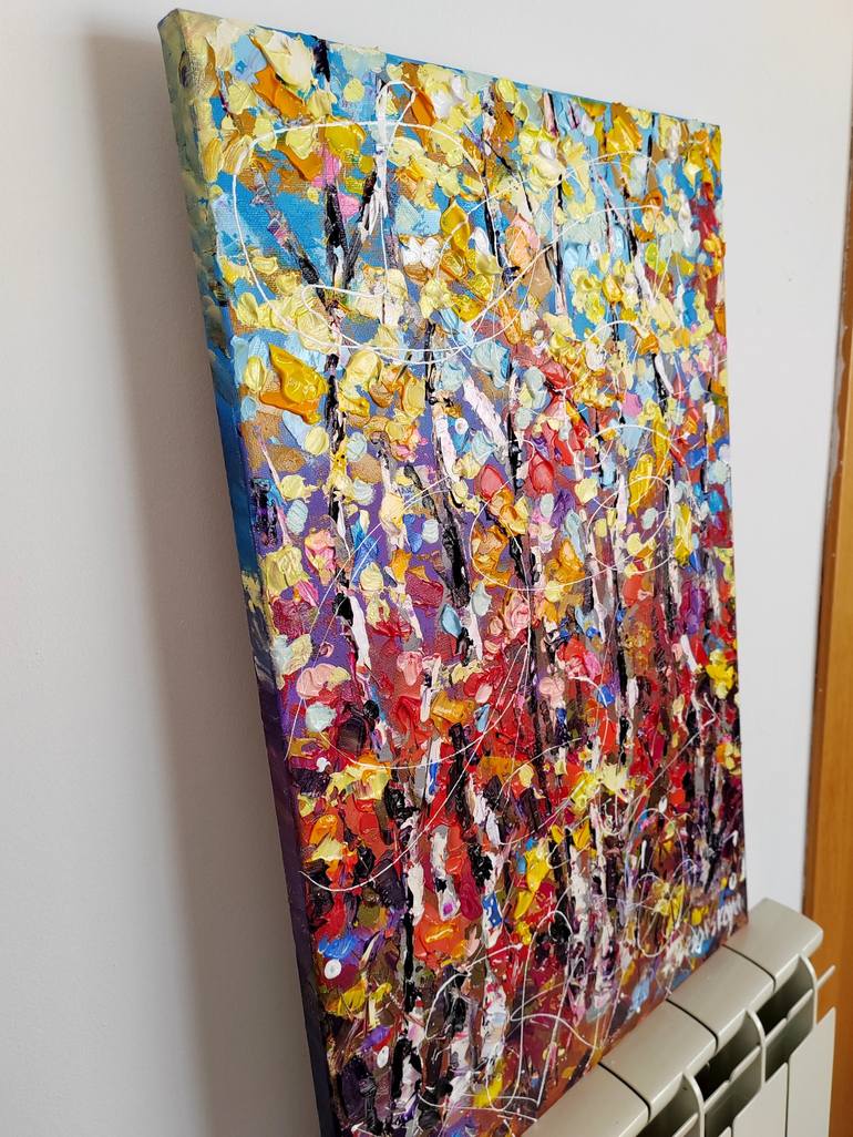Original Abstract Expressionism Landscape Painting by Aliaksandra Tsesarskaya