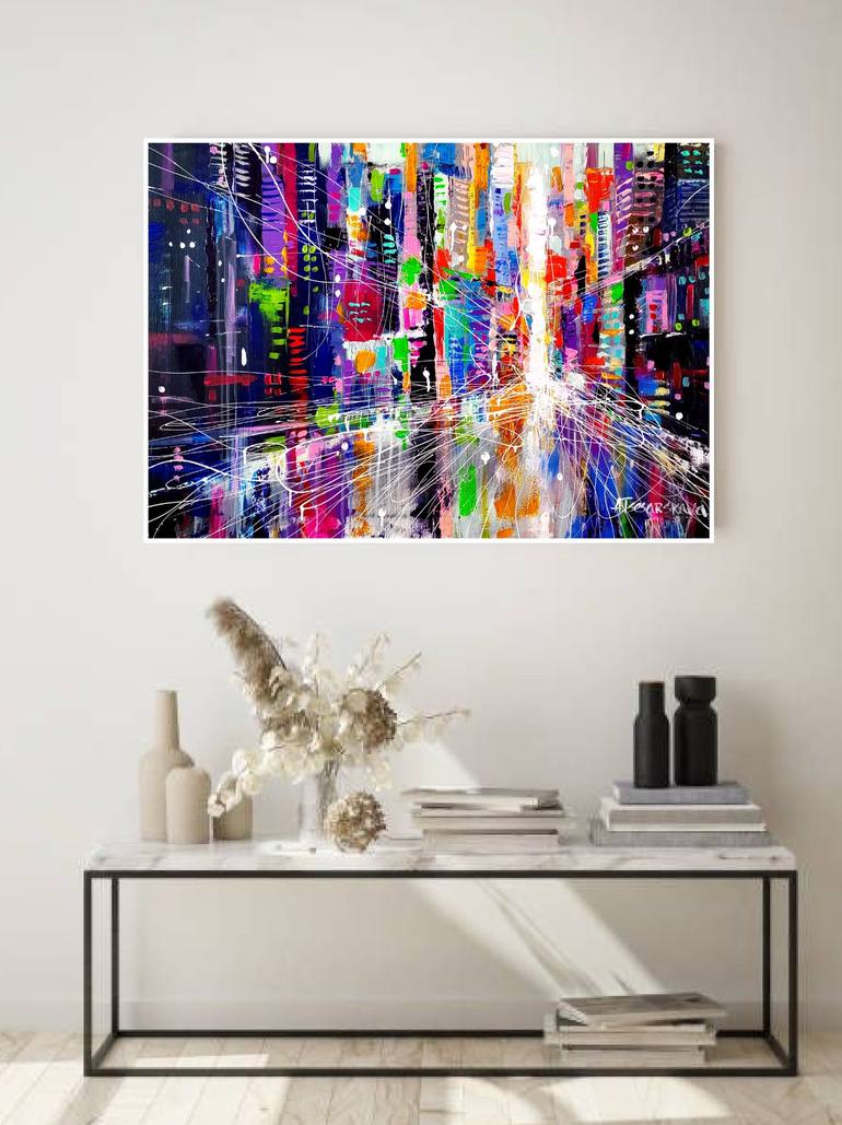 Original Cities Painting by Aliaksandra Tsesarskaya