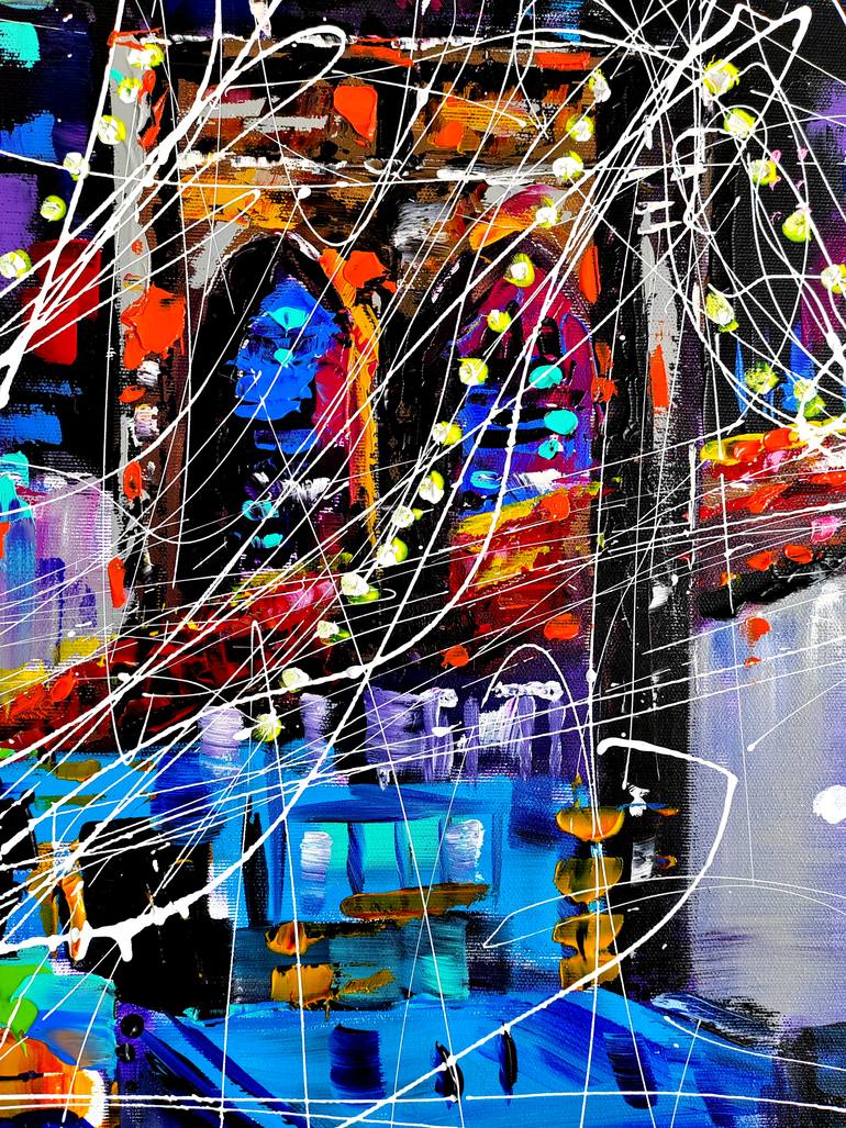 Original Contemporary Cities Painting by Aliaksandra Tsesarskaya
