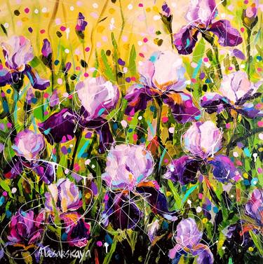 Irises field - wild flowers thumb