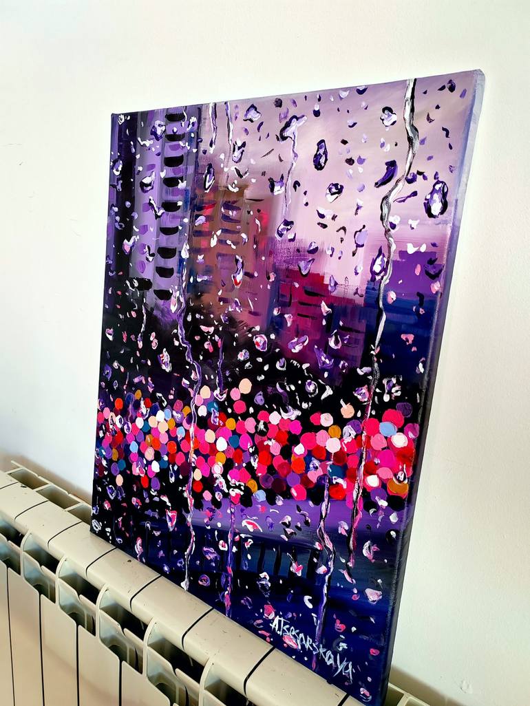 Original Contemporary Cities Painting by Aliaksandra Tsesarskaya