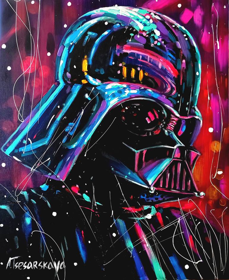 Darth Vader portrait - star wars, Dart Vader Painting by Aliaksandra ...