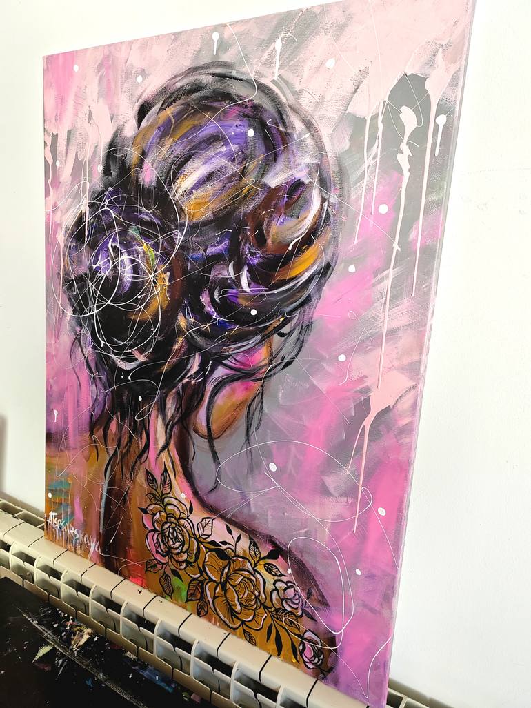 Original Contemporary Women Painting by Aliaksandra Tsesarskaya