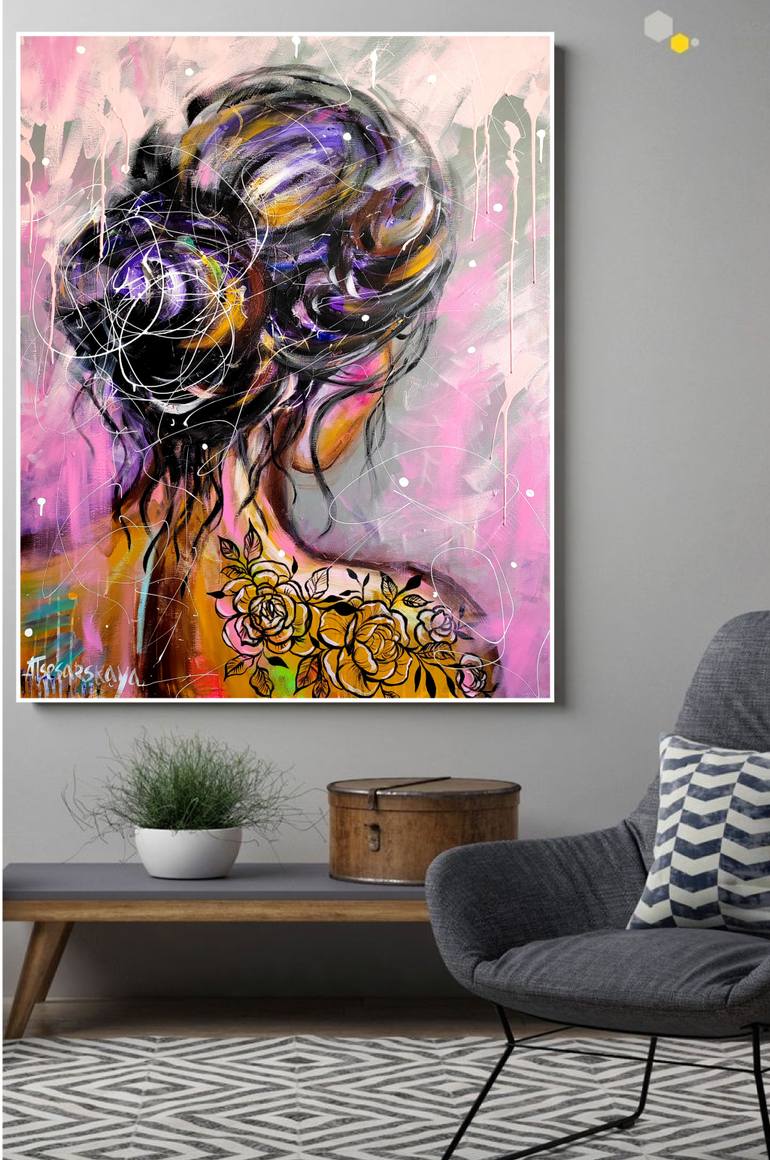 Original Contemporary Women Painting by Aliaksandra Tsesarskaya