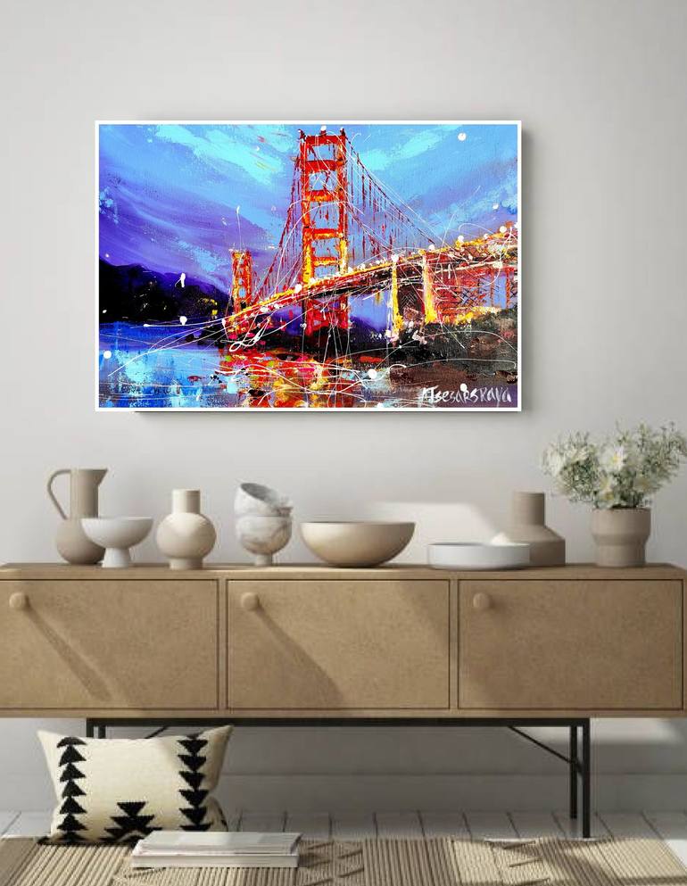 Original Cities Painting by Aliaksandra Tsesarskaya