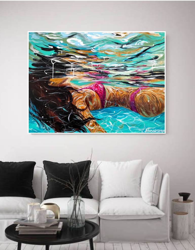 Original Contemporary Women Painting by Aliaksandra Tsesarskaya
