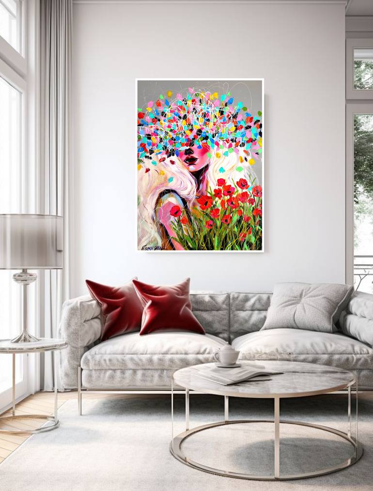 Original Contemporary Women Painting by Aliaksandra Tsesarskaya