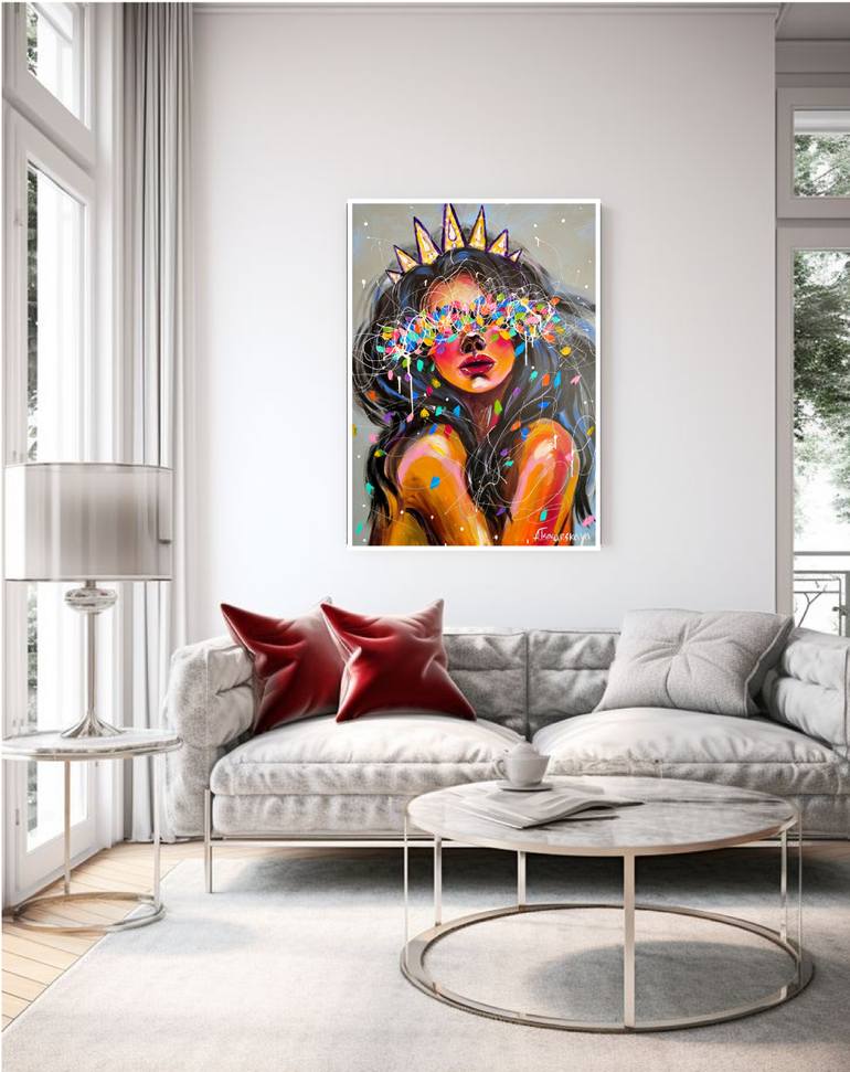 Original Contemporary Women Painting by Aliaksandra Tsesarskaya