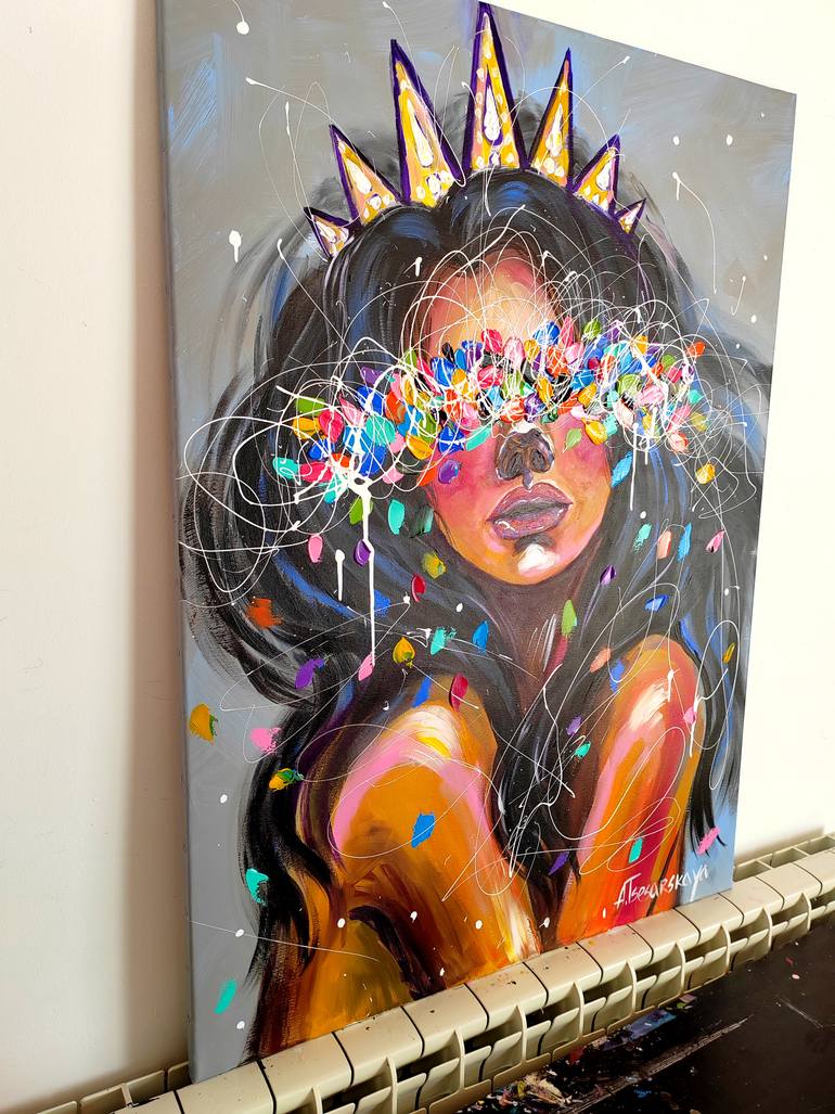Original Contemporary Women Painting by Aliaksandra Tsesarskaya