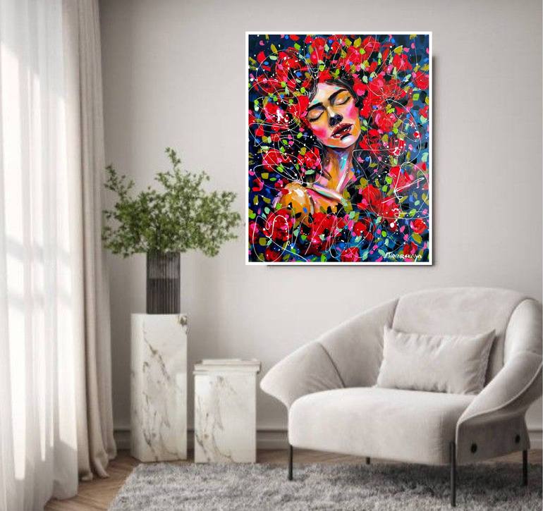 Original Contemporary Women Painting by Aliaksandra Tsesarskaya