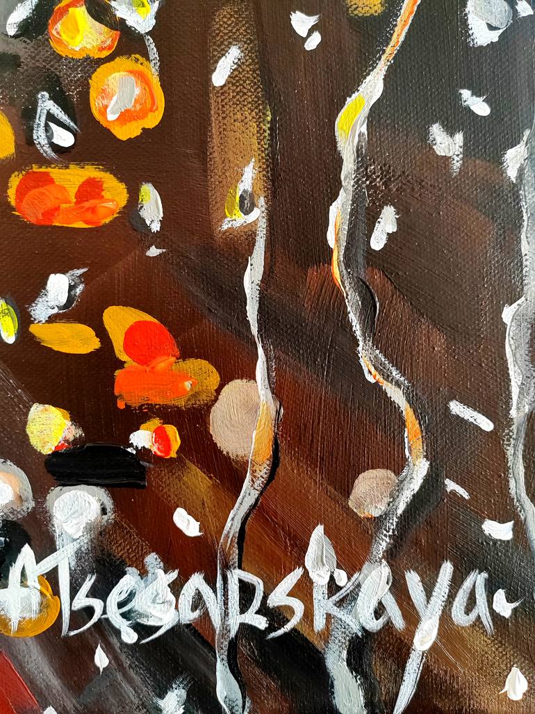 Original Contemporary Cities Painting by Aliaksandra Tsesarskaya