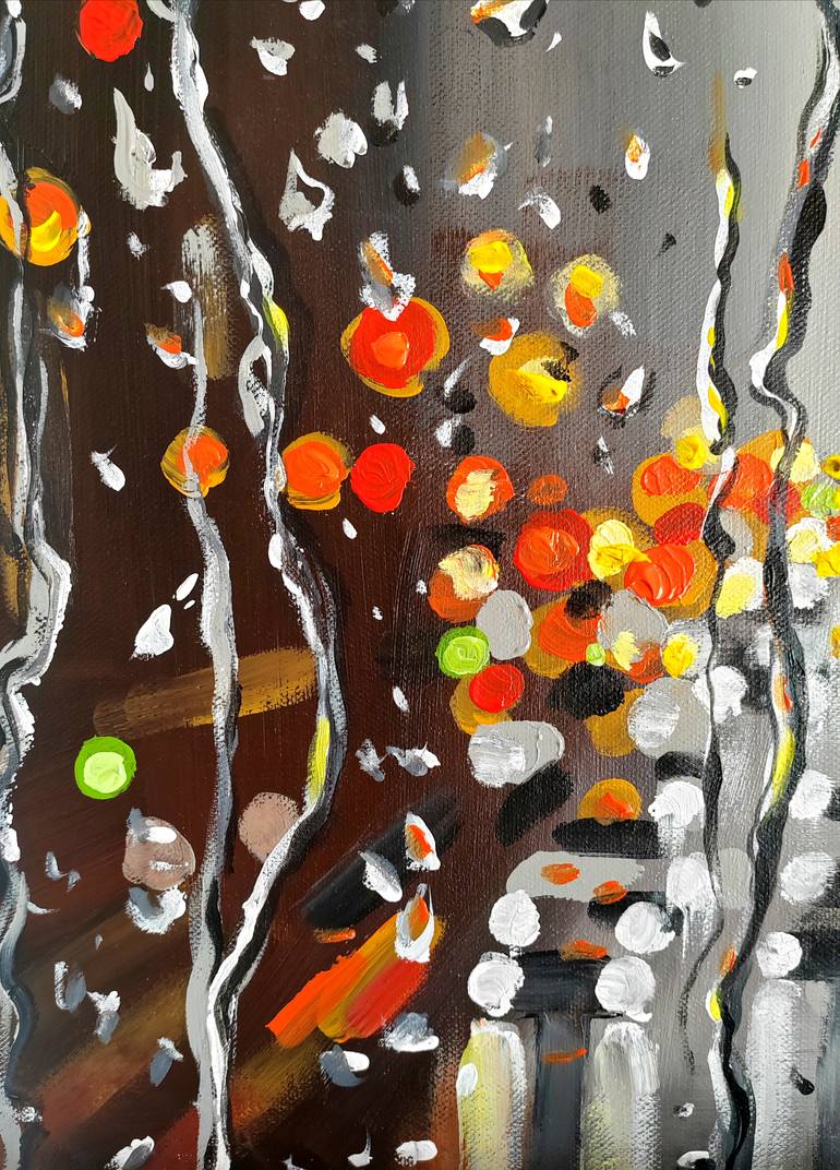 Original Contemporary Cities Painting by Aliaksandra Tsesarskaya