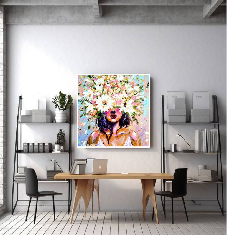 Original Contemporary Women Painting by Aliaksandra Tsesarskaya