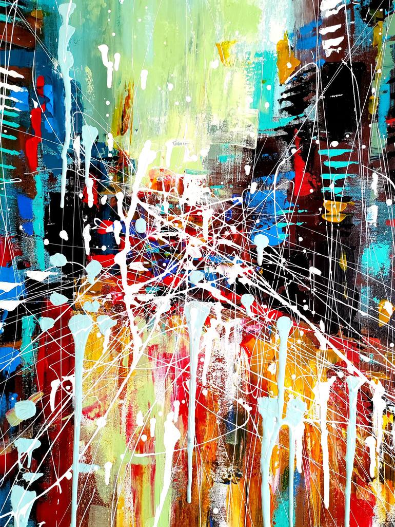 Original Contemporary Cities Painting by Aliaksandra Tsesarskaya