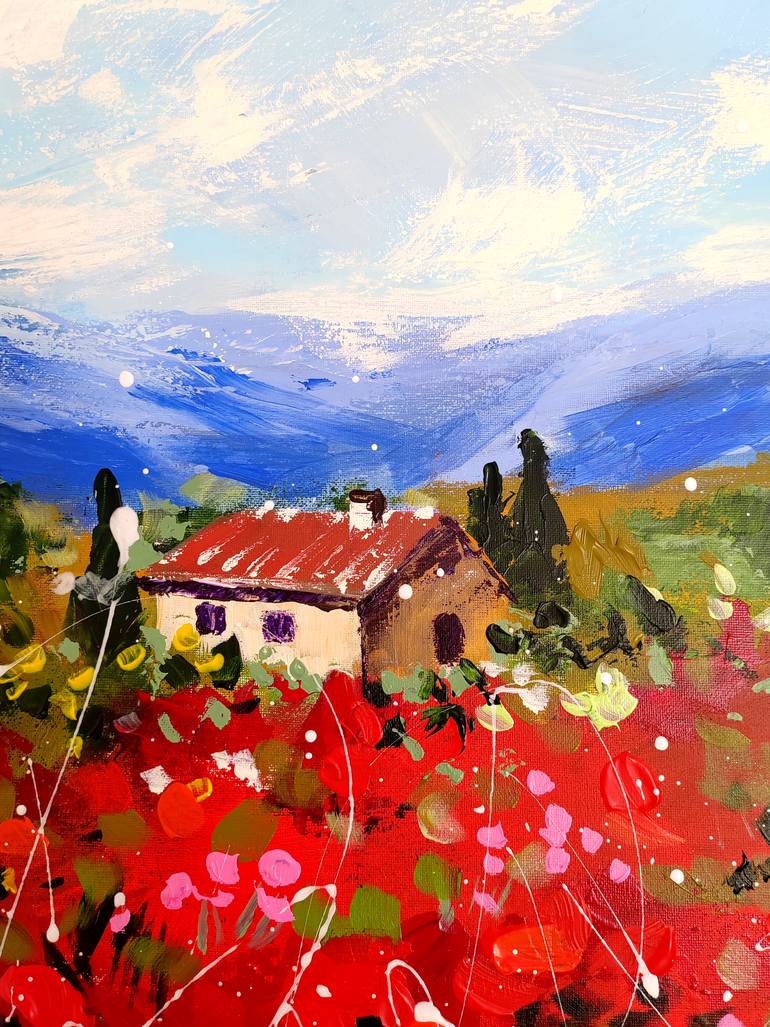 Original Contemporary Landscape Painting by Aliaksandra Tsesarskaya