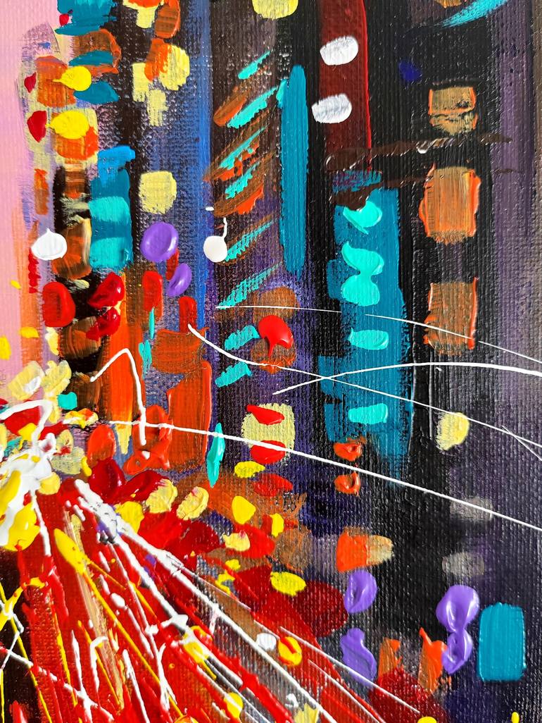 Original Contemporary Cities Painting by Aliaksandra Tsesarskaya