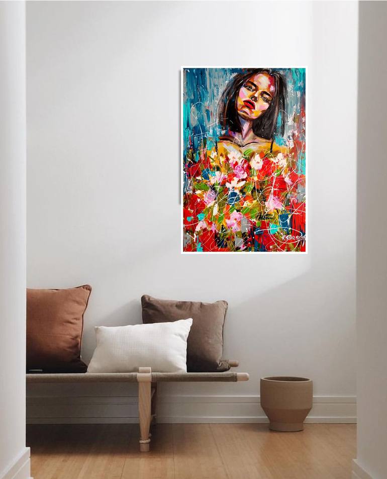 Original Contemporary Women Painting by Aliaksandra Tsesarskaya