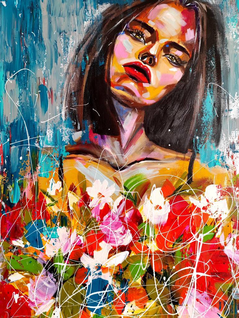 Original Contemporary Women Painting by Aliaksandra Tsesarskaya