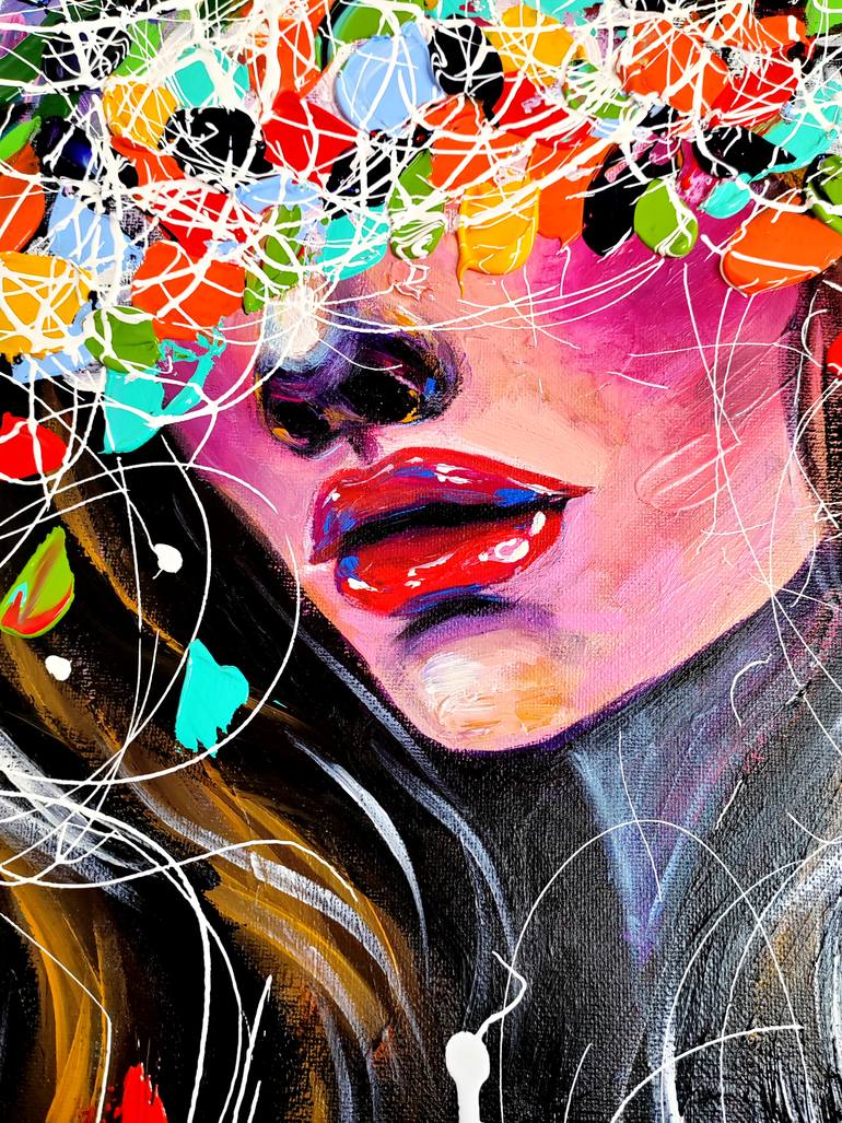 Original Contemporary Women Painting by Aliaksandra Tsesarskaya