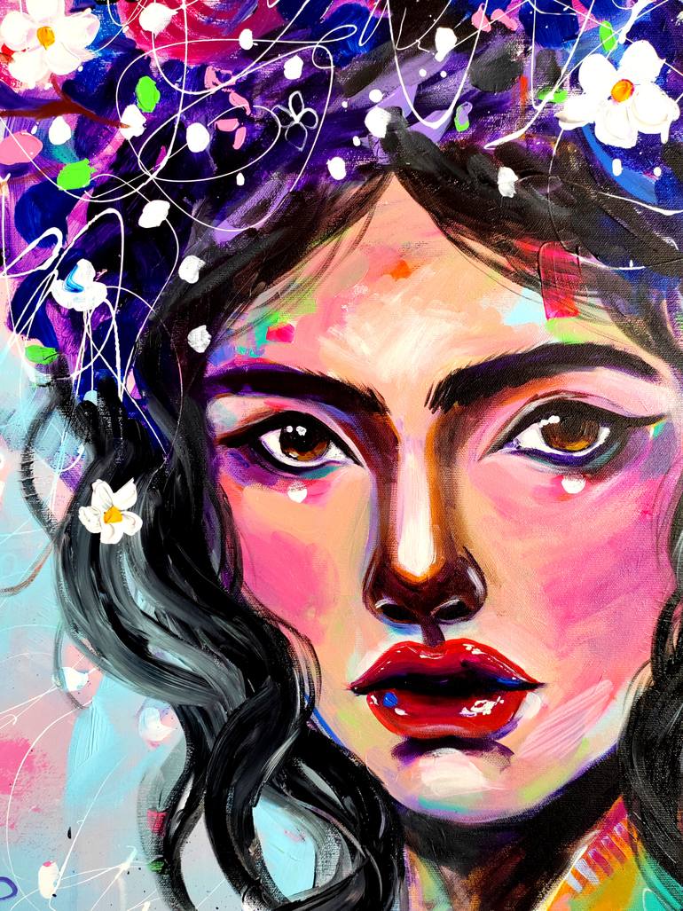 Original Contemporary Women Painting by Aliaksandra Tsesarskaya