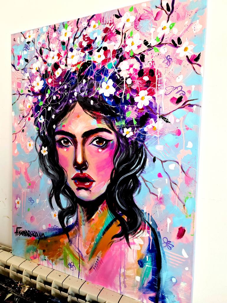 Original Contemporary Women Painting by Aliaksandra Tsesarskaya
