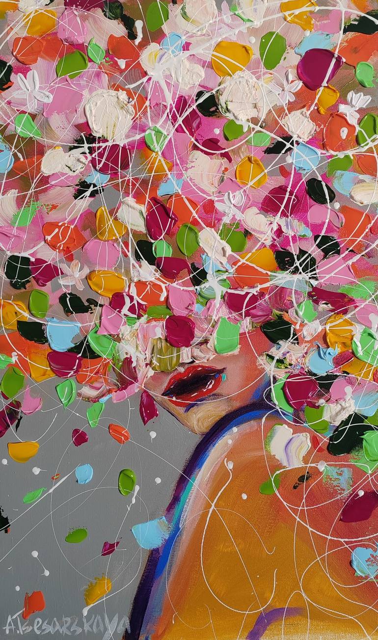 Print of Abstract Expressionism Women Paintings by Aliaksandra Tsesarskaya