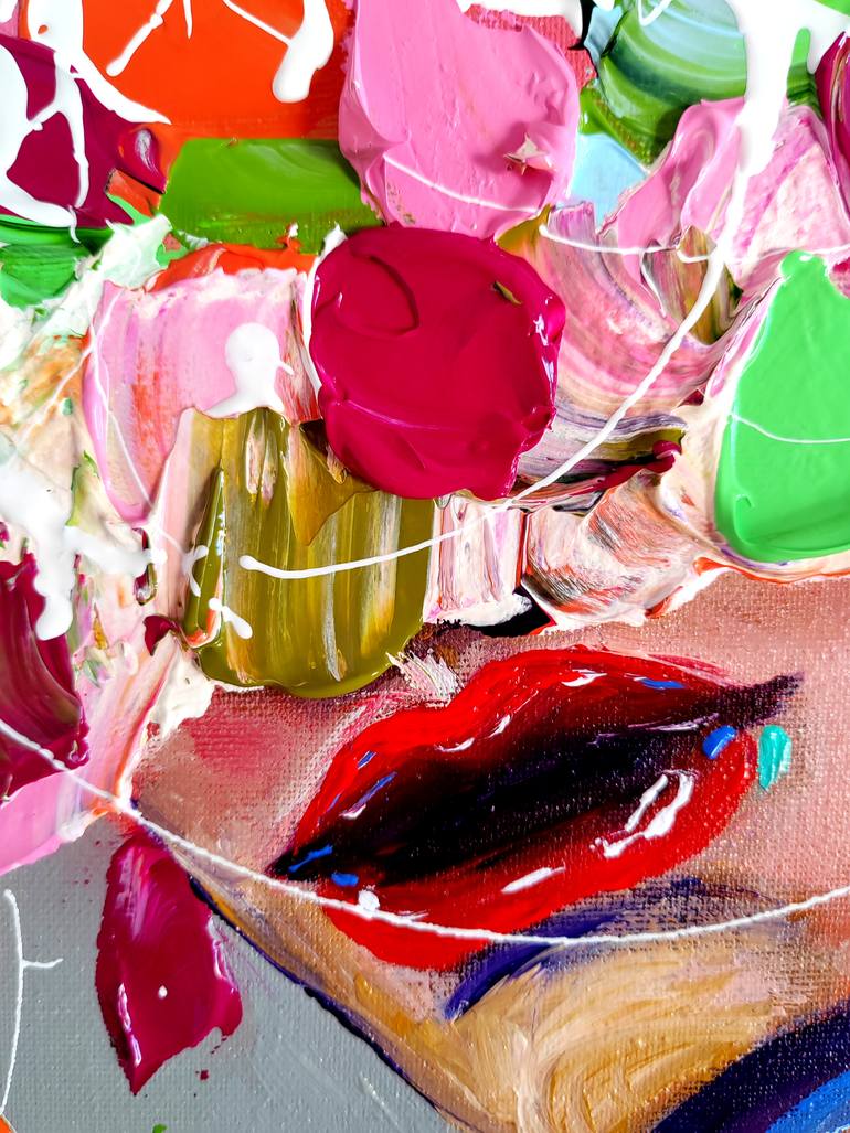 Original Abstract Expressionism Women Painting by Aliaksandra Tsesarskaya